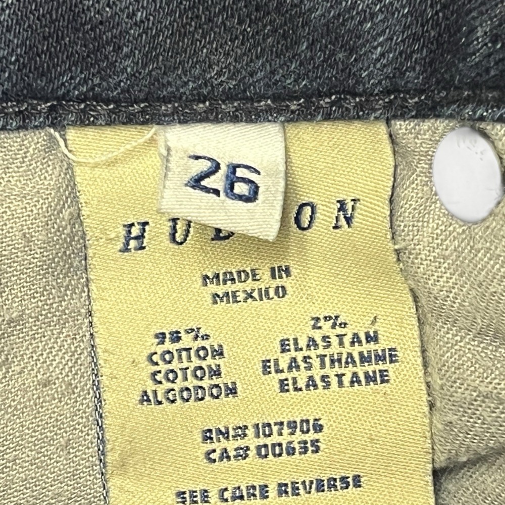 Hudson Jeans Carly Women's Blue Dark Wash Straight Leg Fit Denim Pants Size 26 - Picture 9 of 11